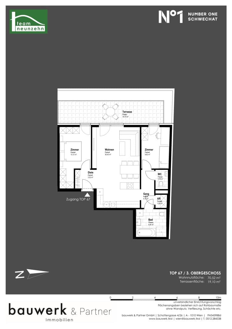 Wohnung Neubau mit Terrasse zentrale Lage
