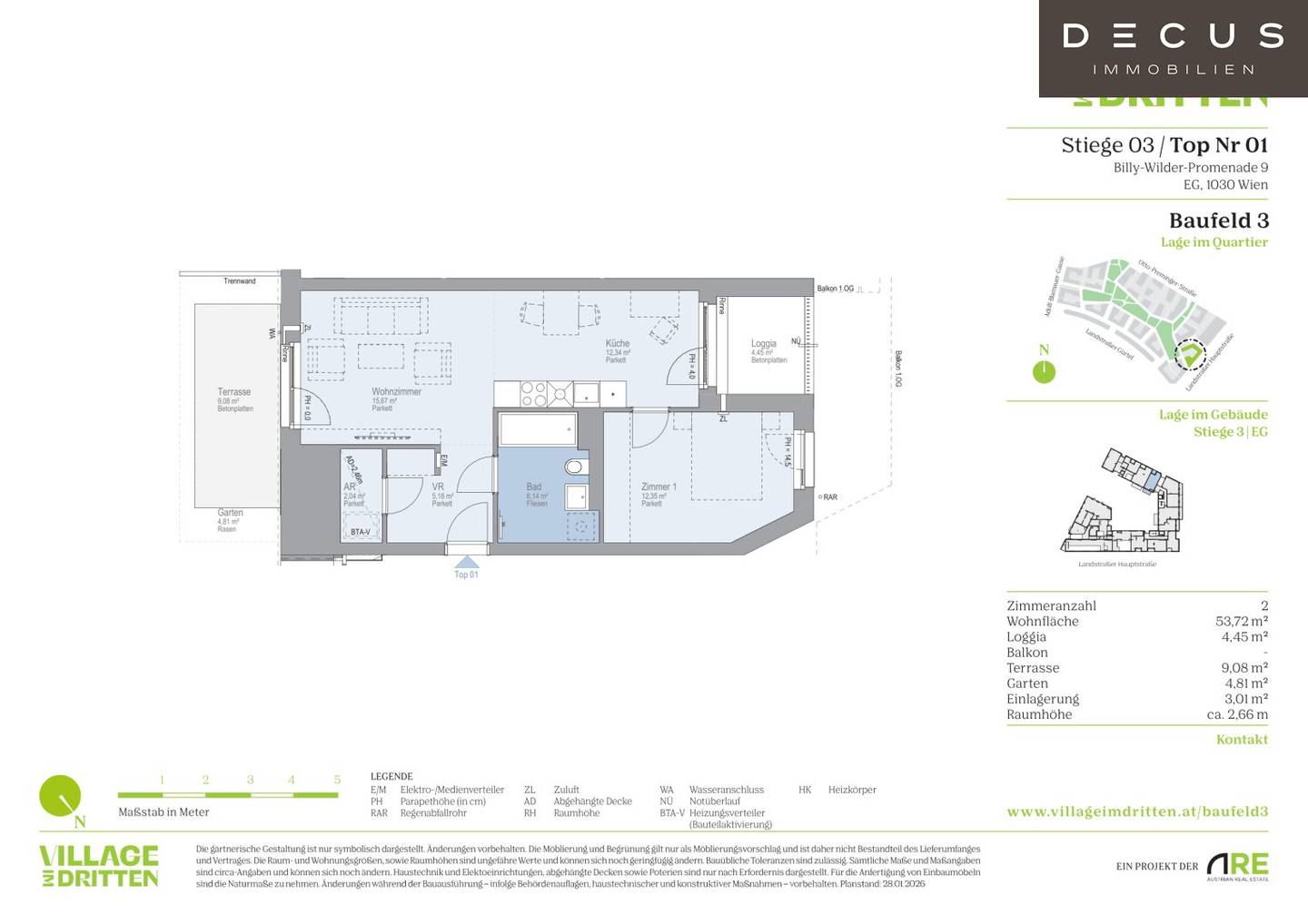 Neubau Erstbezug Wohnung am Schweizergarten