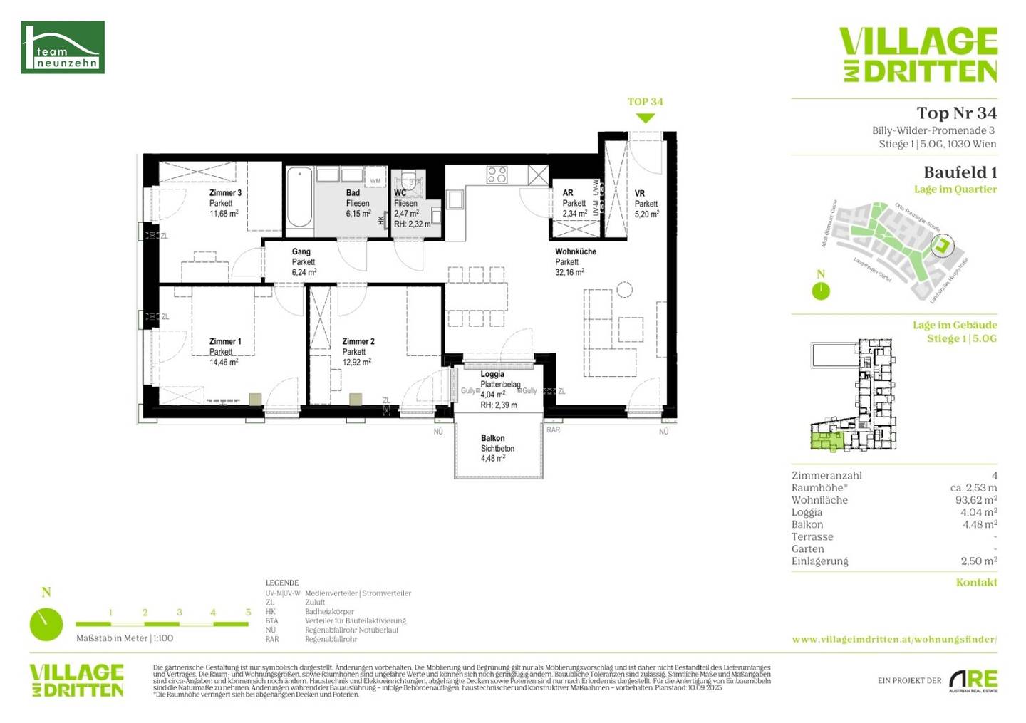 Apartment first occupancy loggia near Belvedere