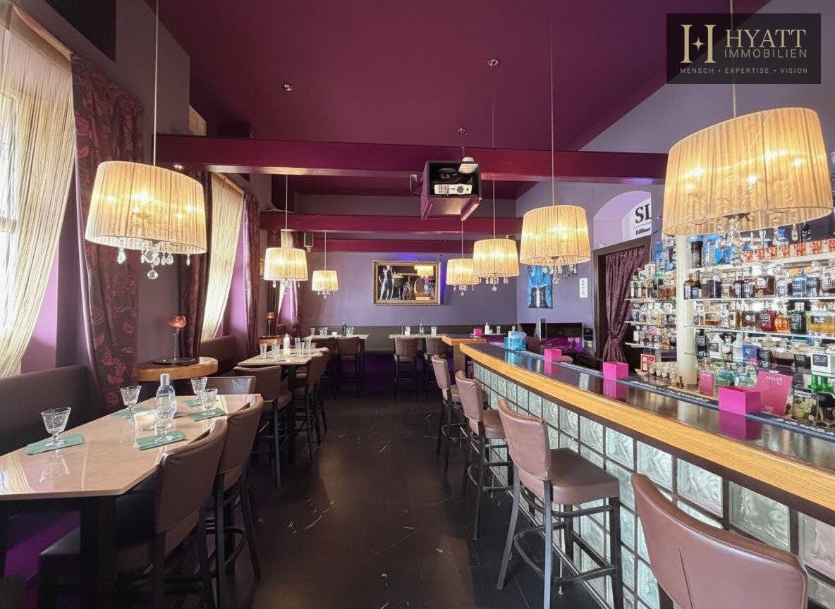 Profitables Gin Bar Geschäft mit Wohnung in Döbling