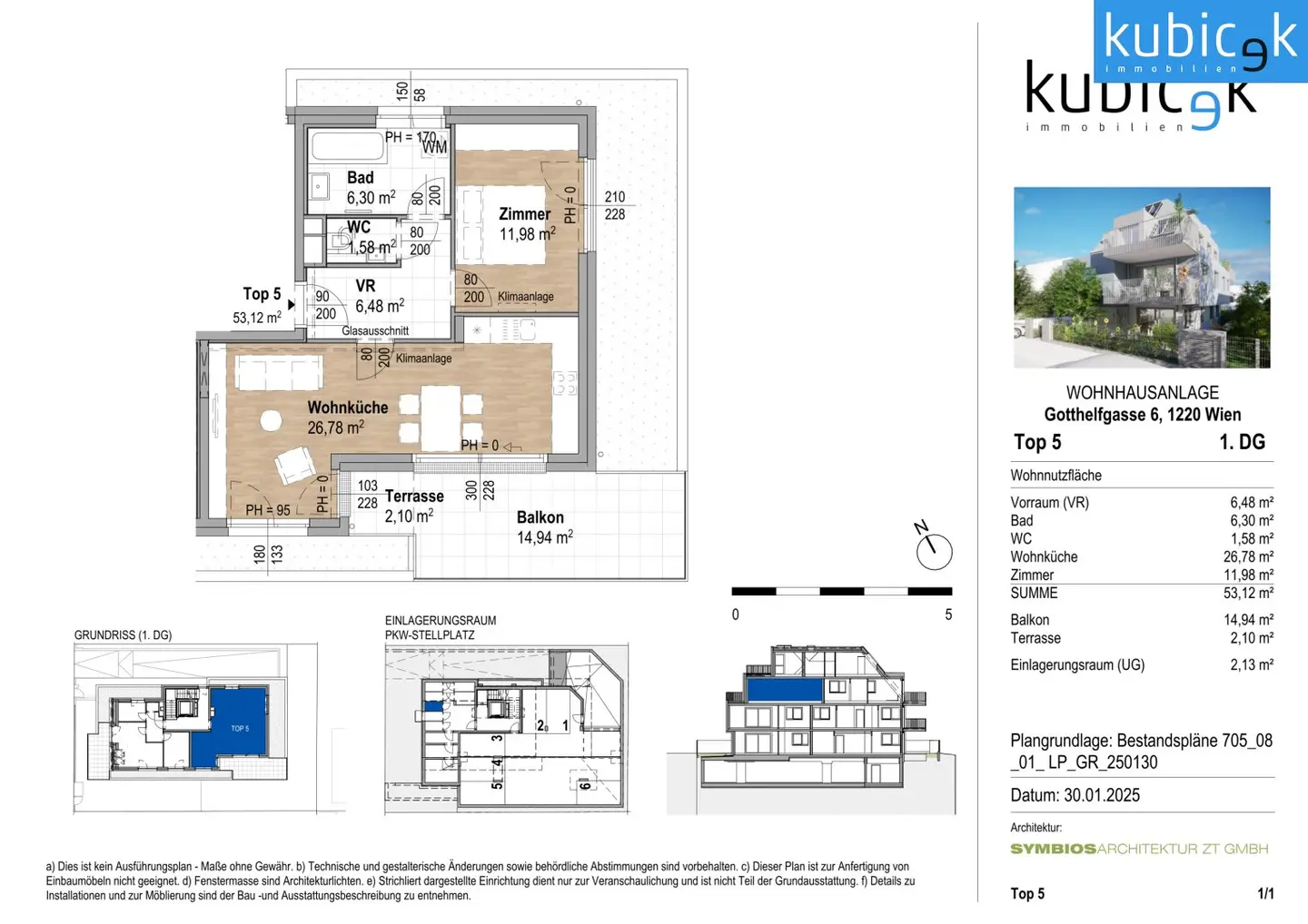 Dachgeschosswohnung mit Südterrasse Klimaanlage