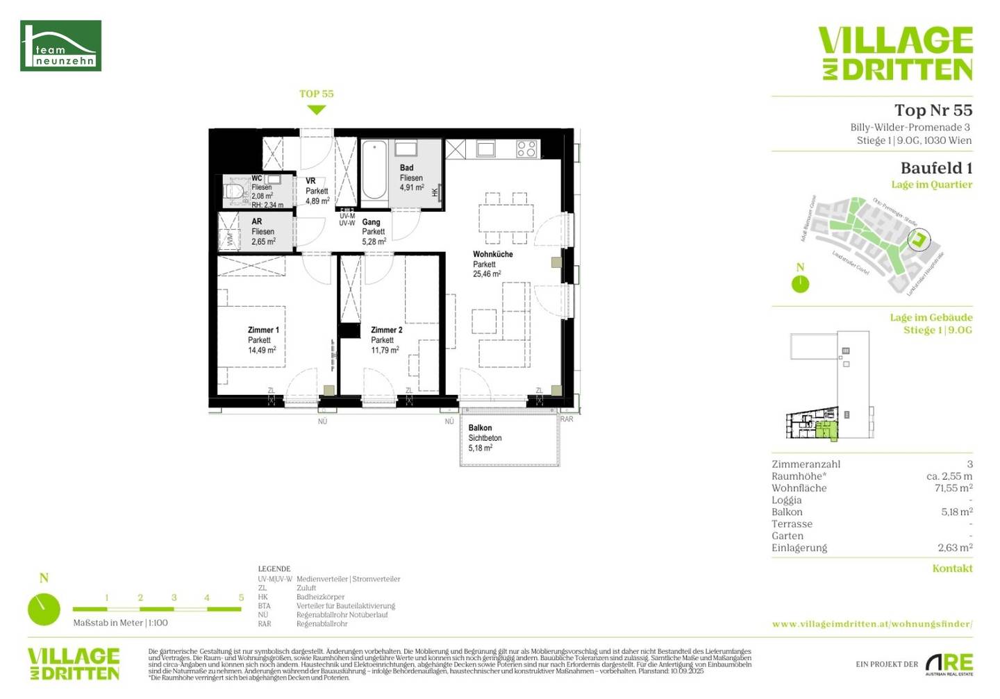 First occupancy apartment Village in the Third District