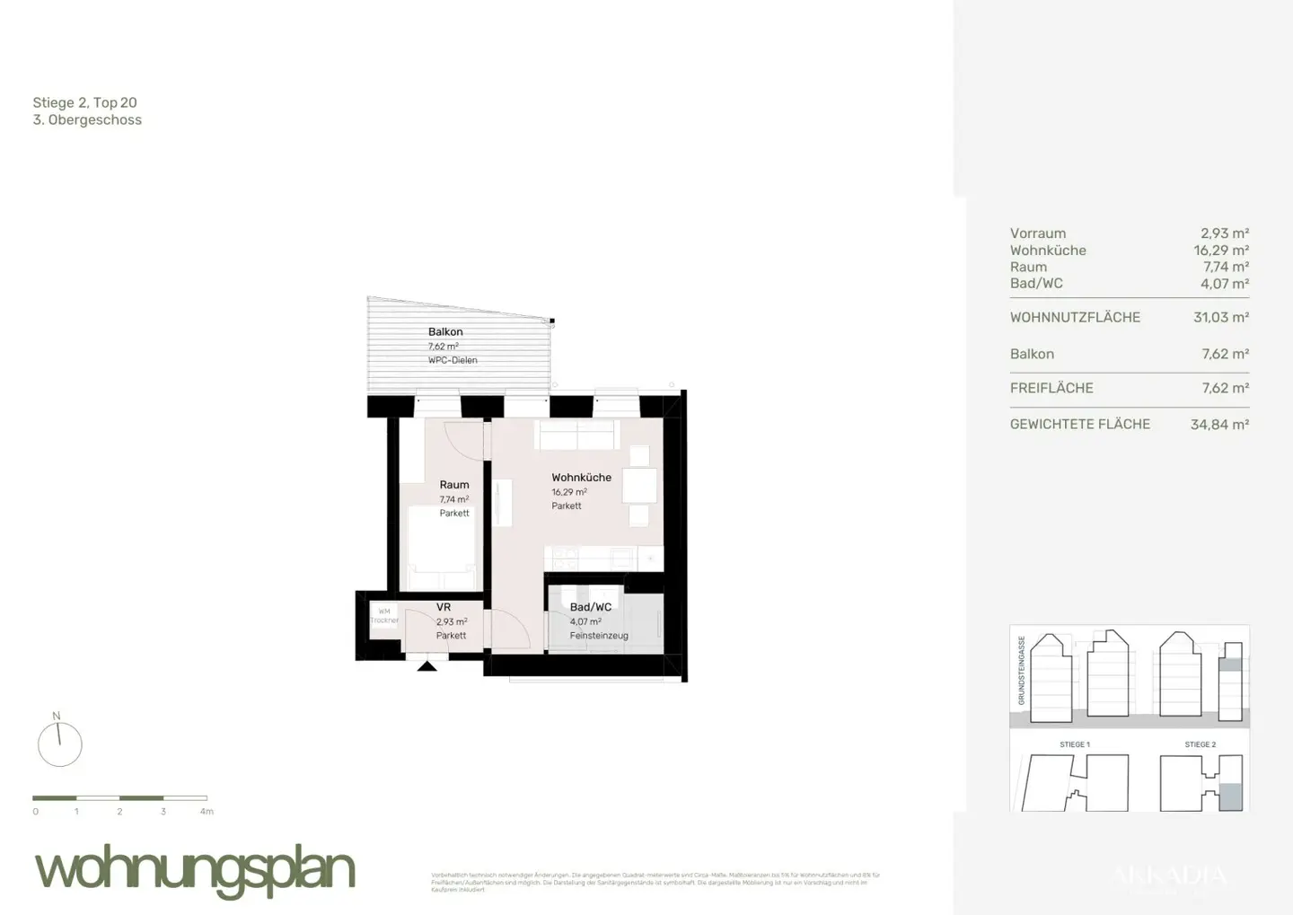Apartment with balcony in an old building in Ottakring