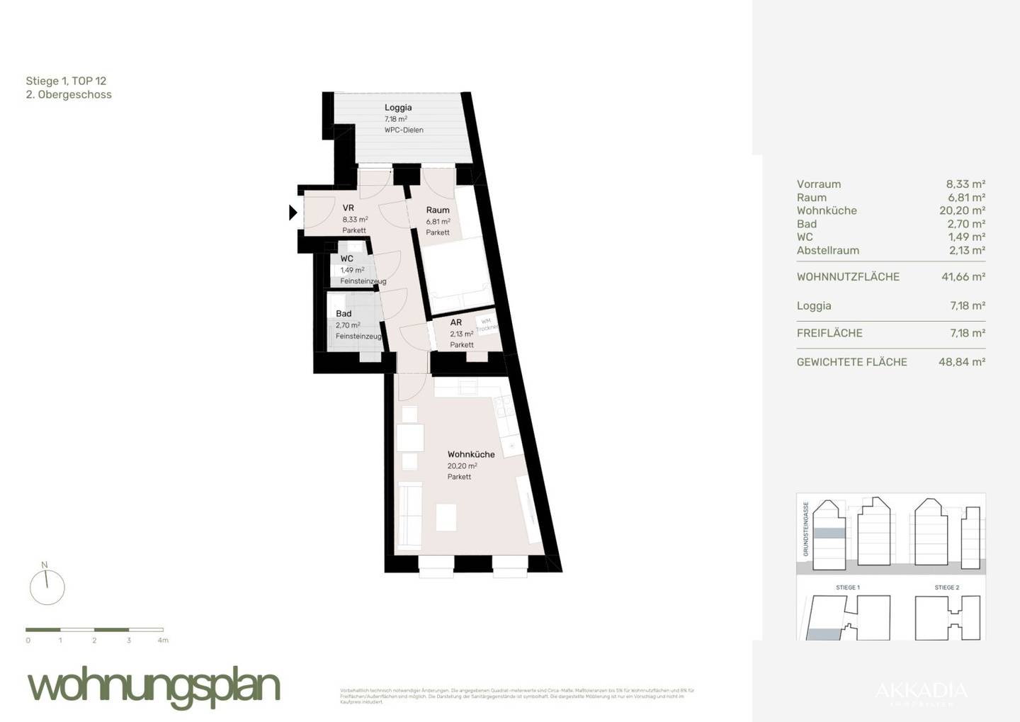 Wohnung Altbau mit Loggia nahe Brunnenmarkt