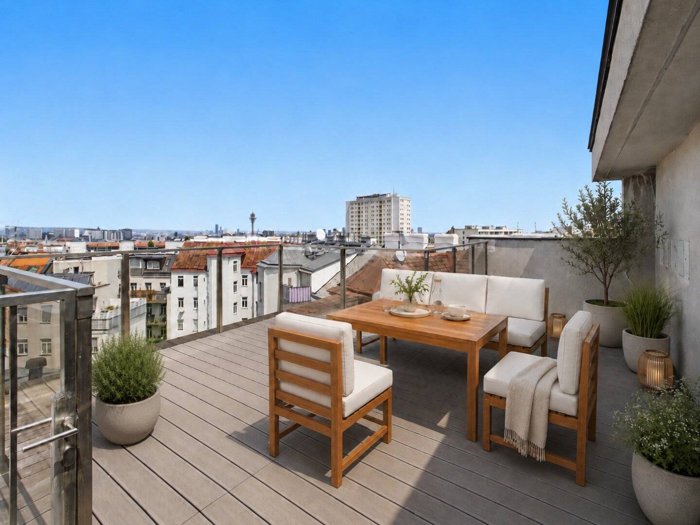 Dachgeschoss Maisonette mit Sonnenterrasse und Weitblick in Favoriten