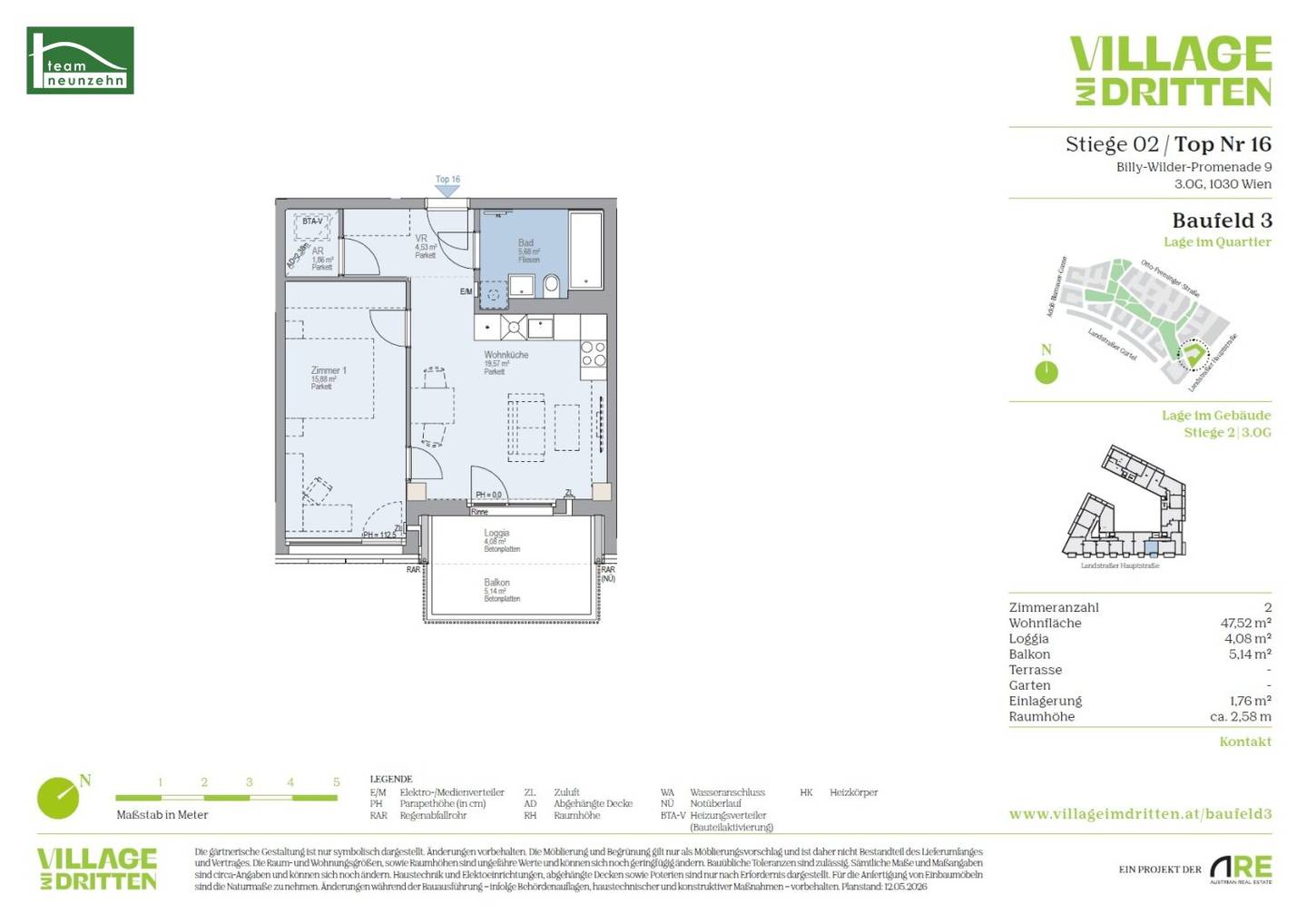 First occupancy Neubauwohnung with balcony