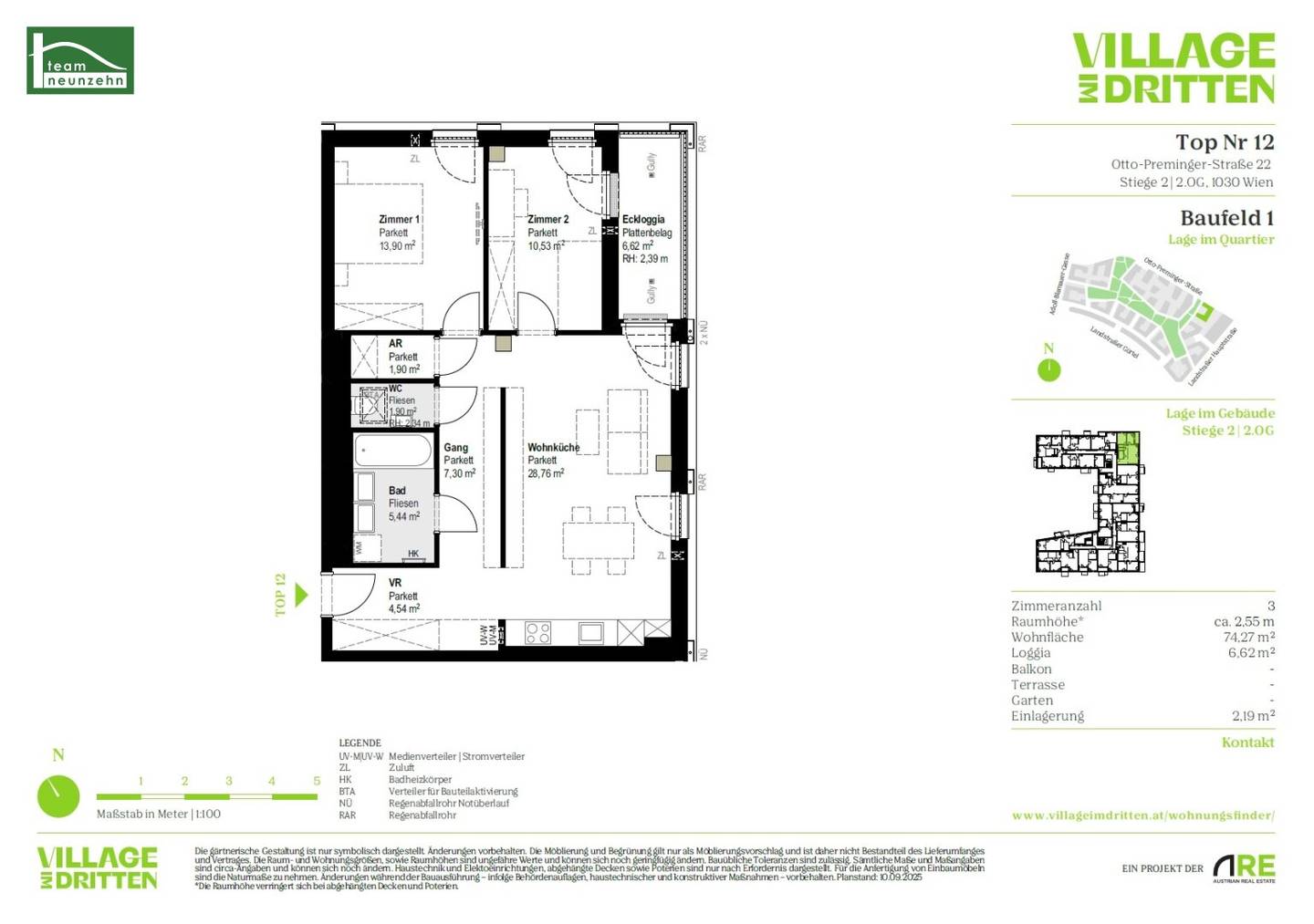 First occupancy new build apartment Loggia Rosé