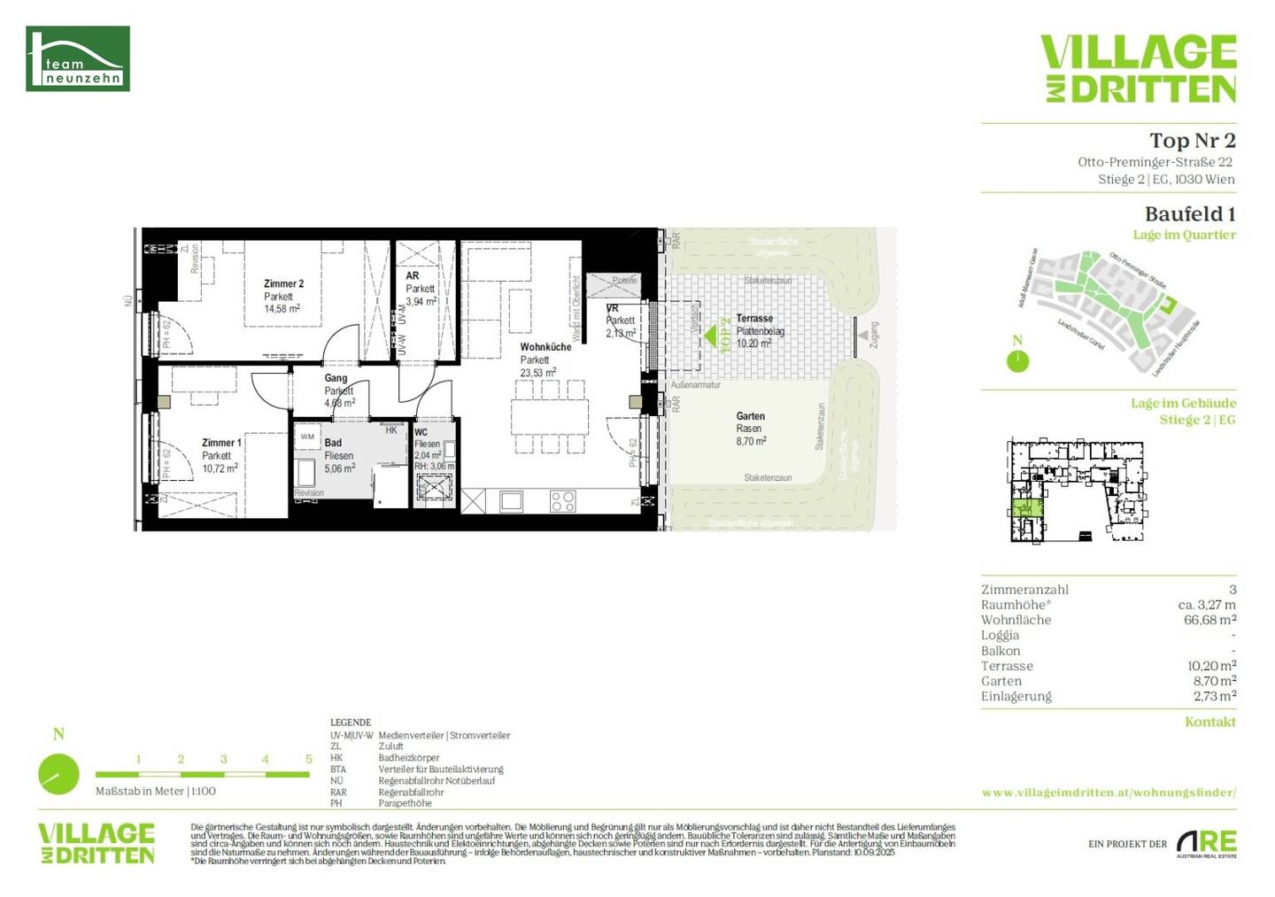 Apartment with garden and terrace newly built