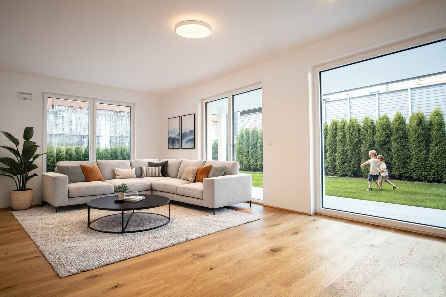 New build apartment with garden and terrace