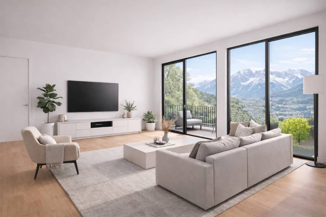 Wohnung unverbaubarer Ausblick Erstbezug Balkon