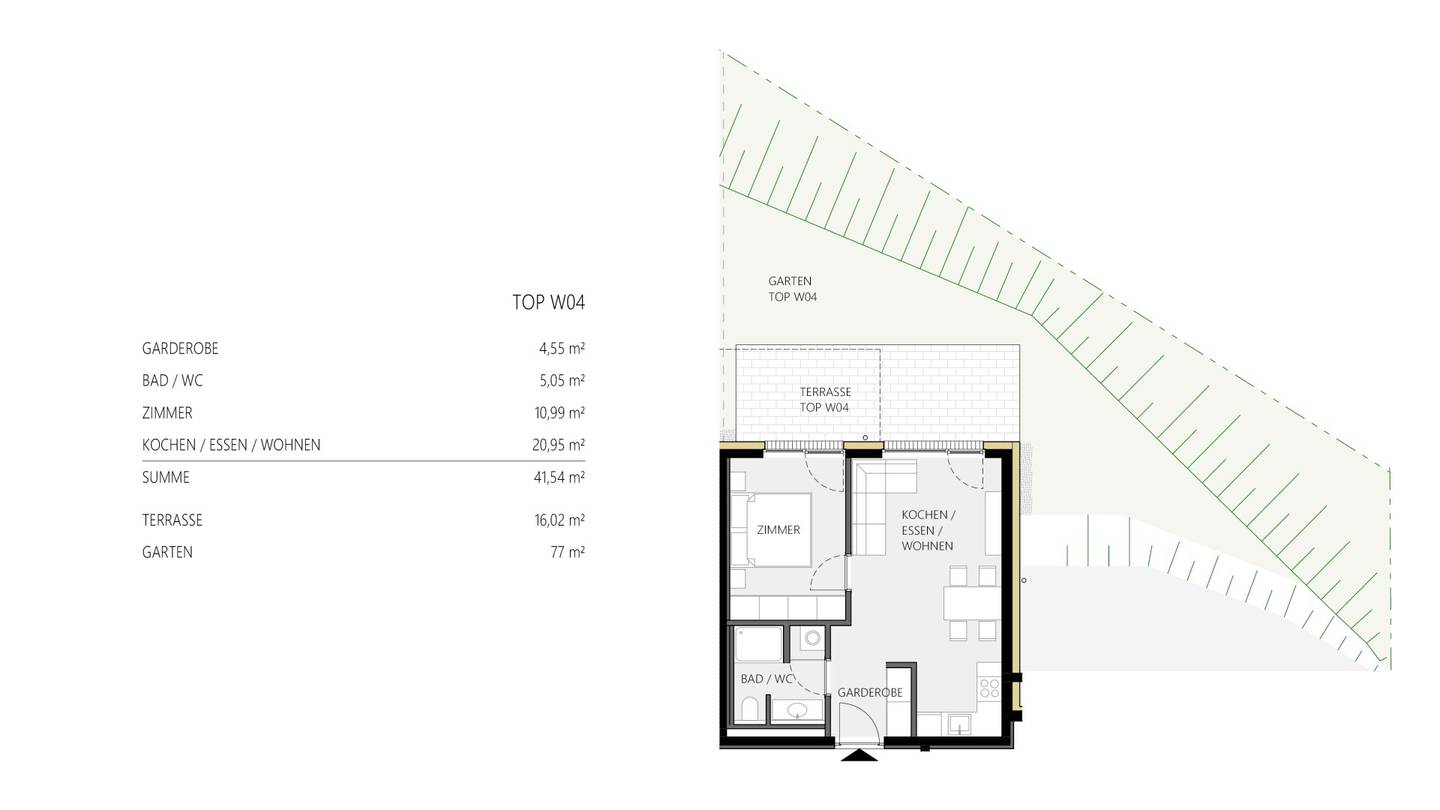 Apartment with garden and unobstructed view