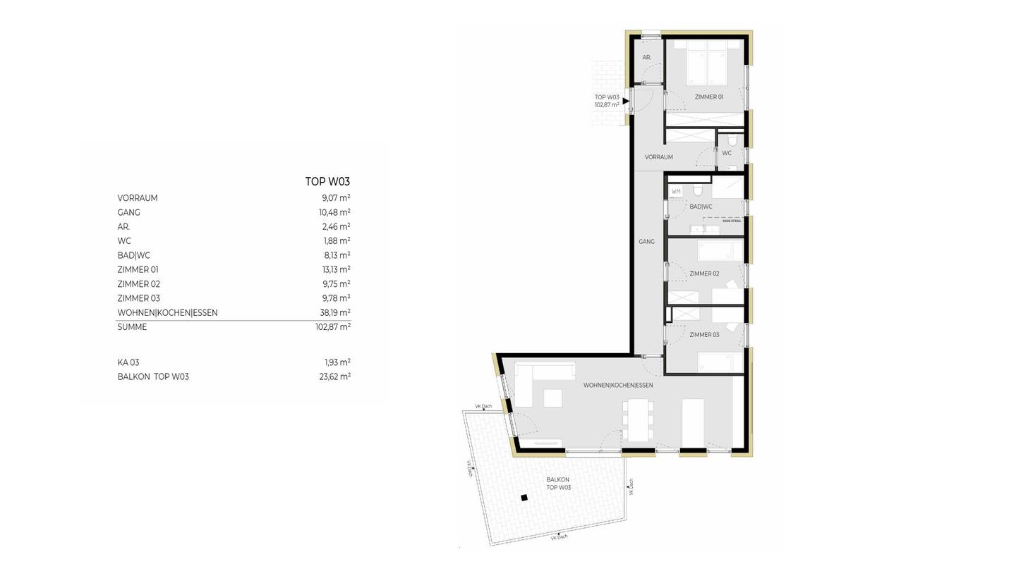 New Build Apartment First Occupancy Large Balcony