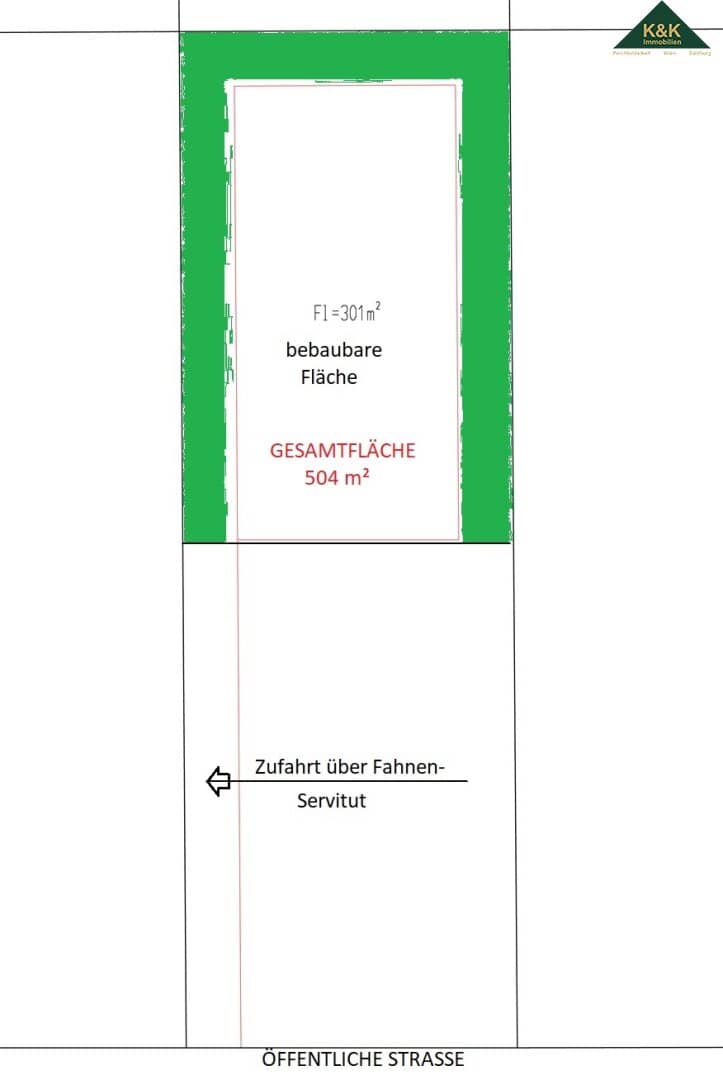Building plot in central green quiet location