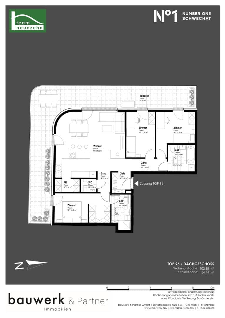 Neubau Dachgeschosswohnung mit Terrasse