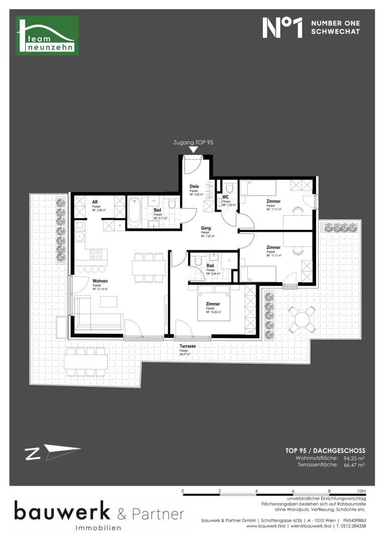 Attic apartment with terrace on the Main Square