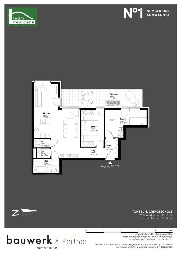Wohnung Erstbezug barrierefrei mit Terrasse