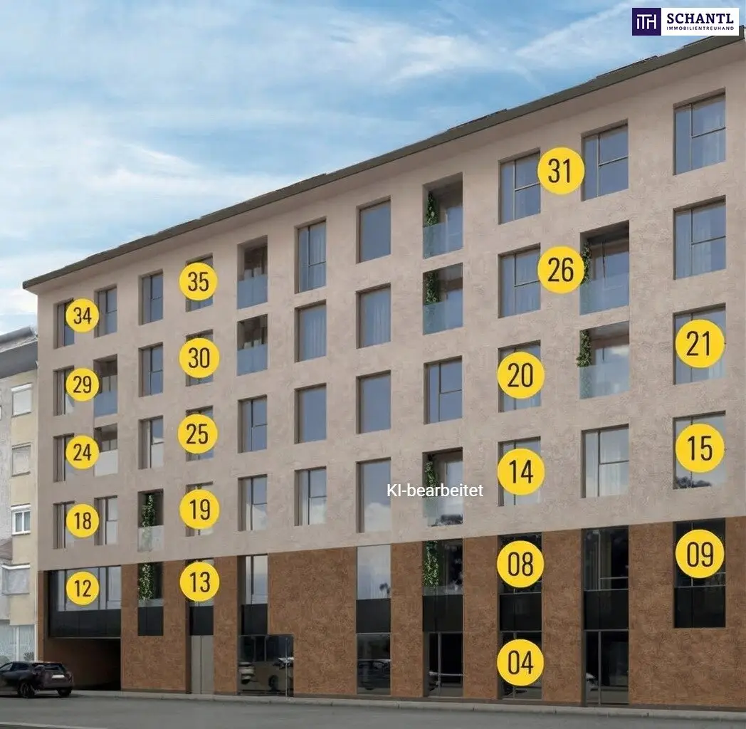 New build apartment with balcony near Kaiser Josef Platz