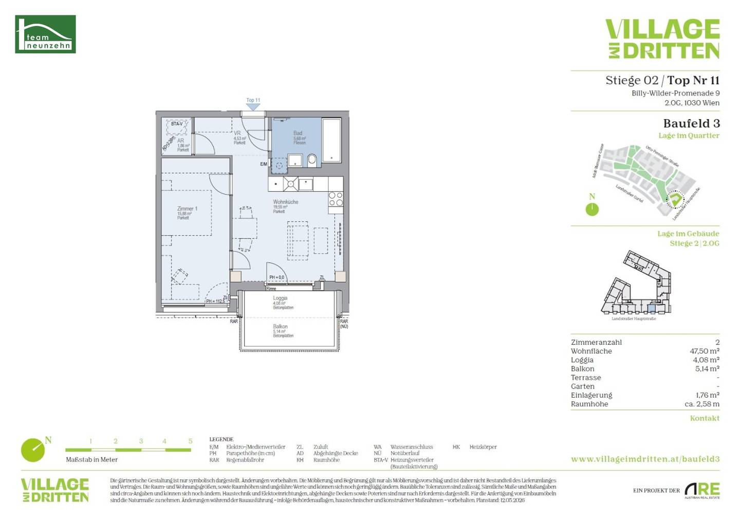 New build apartment with balcony designer kitchen