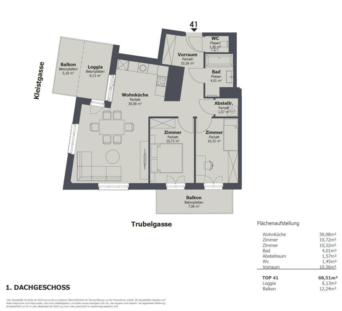 Grundriss TOP 41