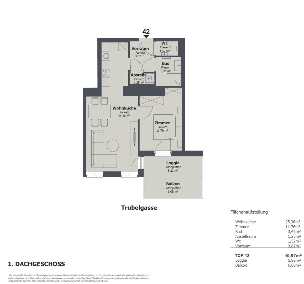 Grundriss TOP 42