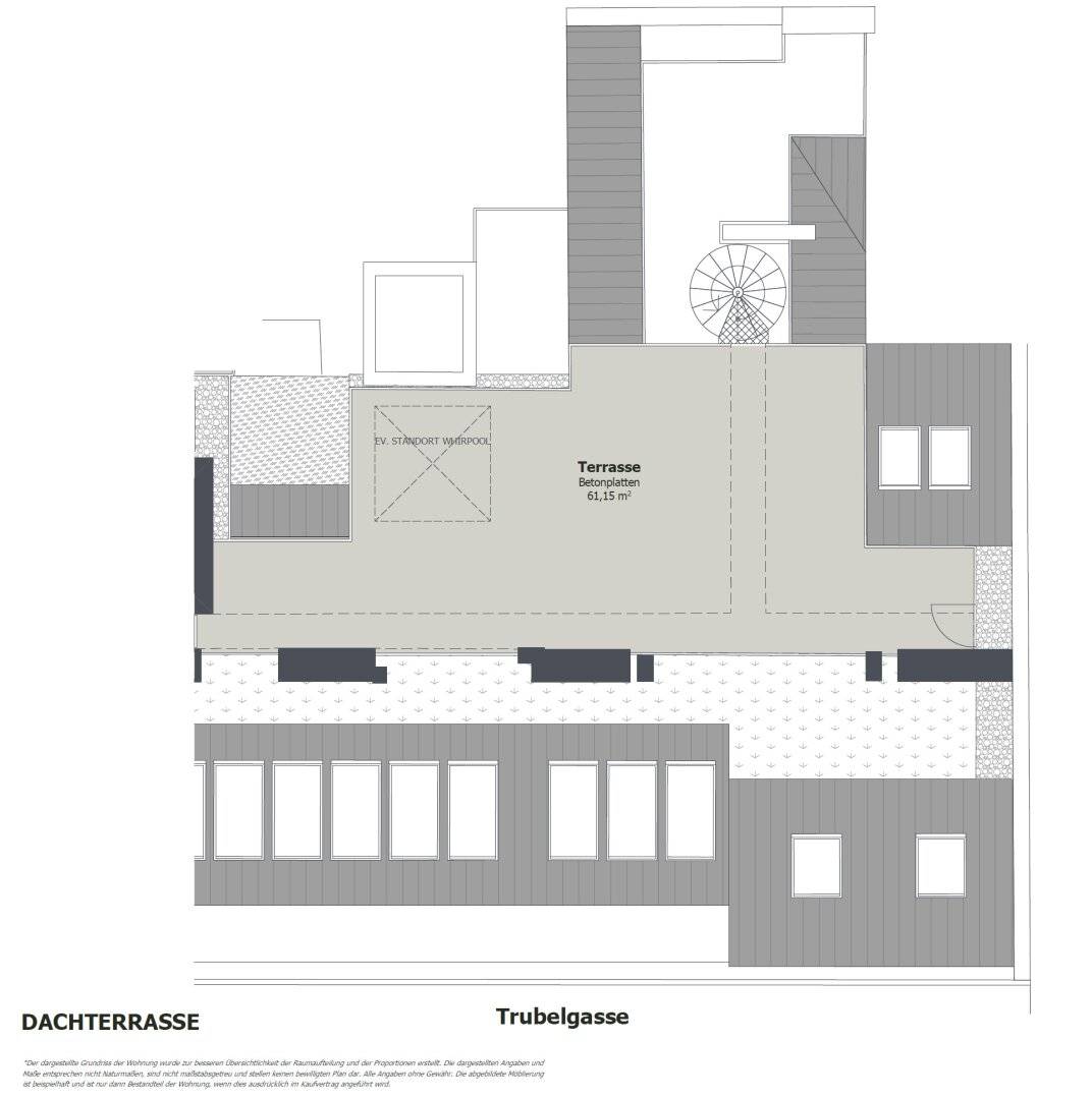 Grundriss TOP 47 - Dachterrasse