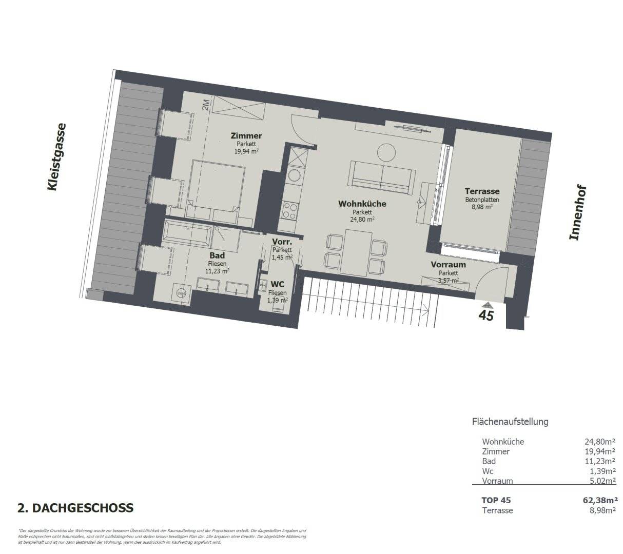 Grundriss TOP 45