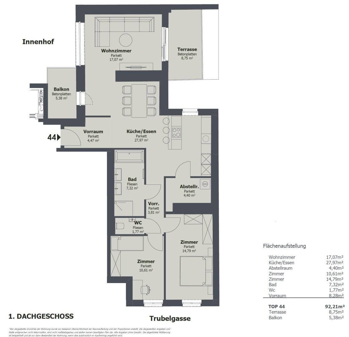 Grundriss TOP 44