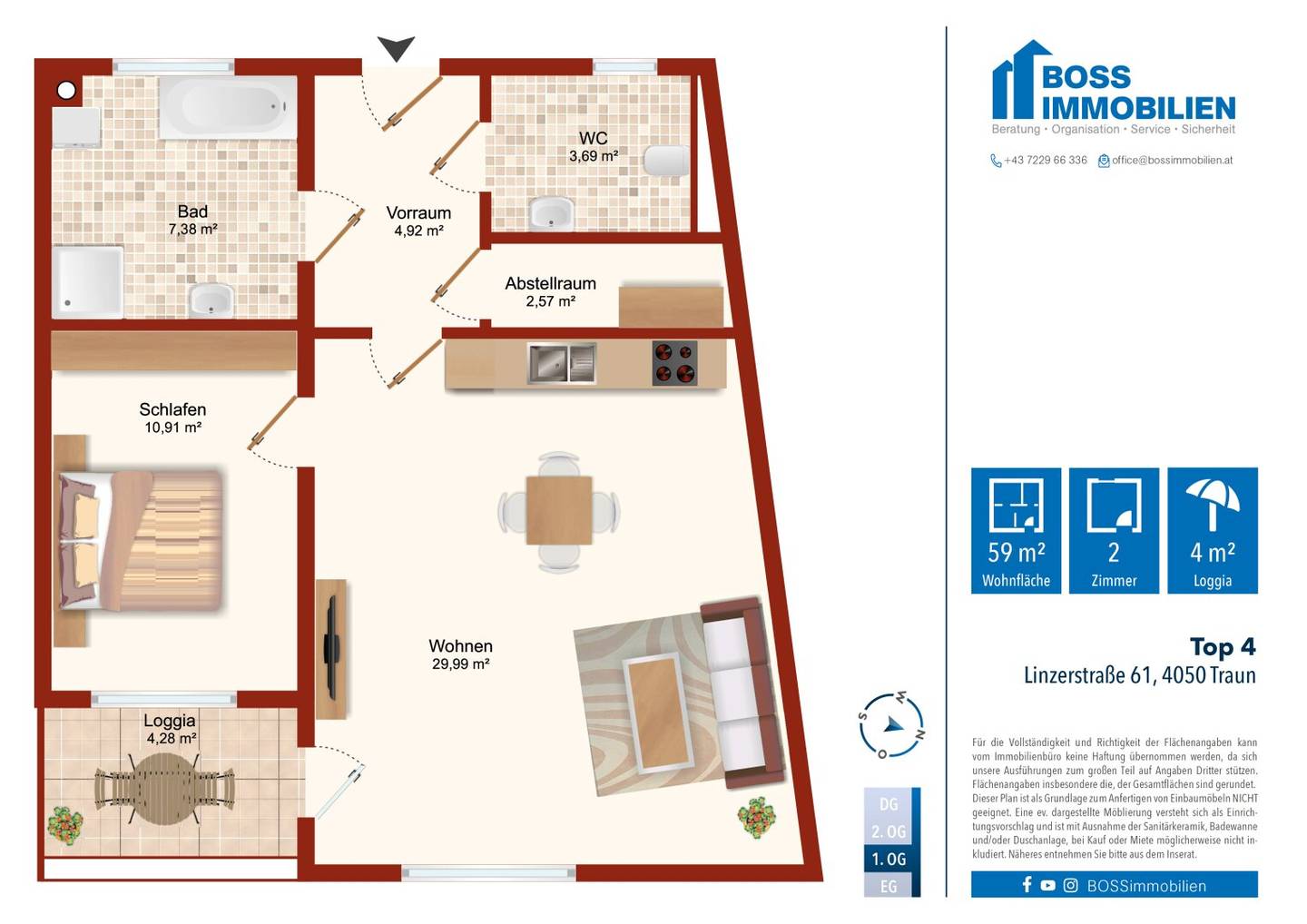 Wohnung Neubau Erstbezug Balkon Innenhof