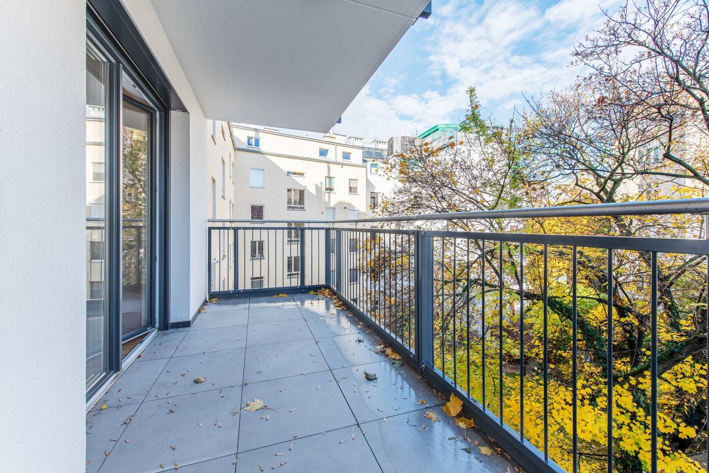 Newly built apartment balcony quiet location