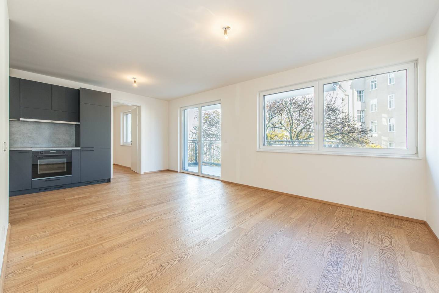Newly built apartment balcony quiet location