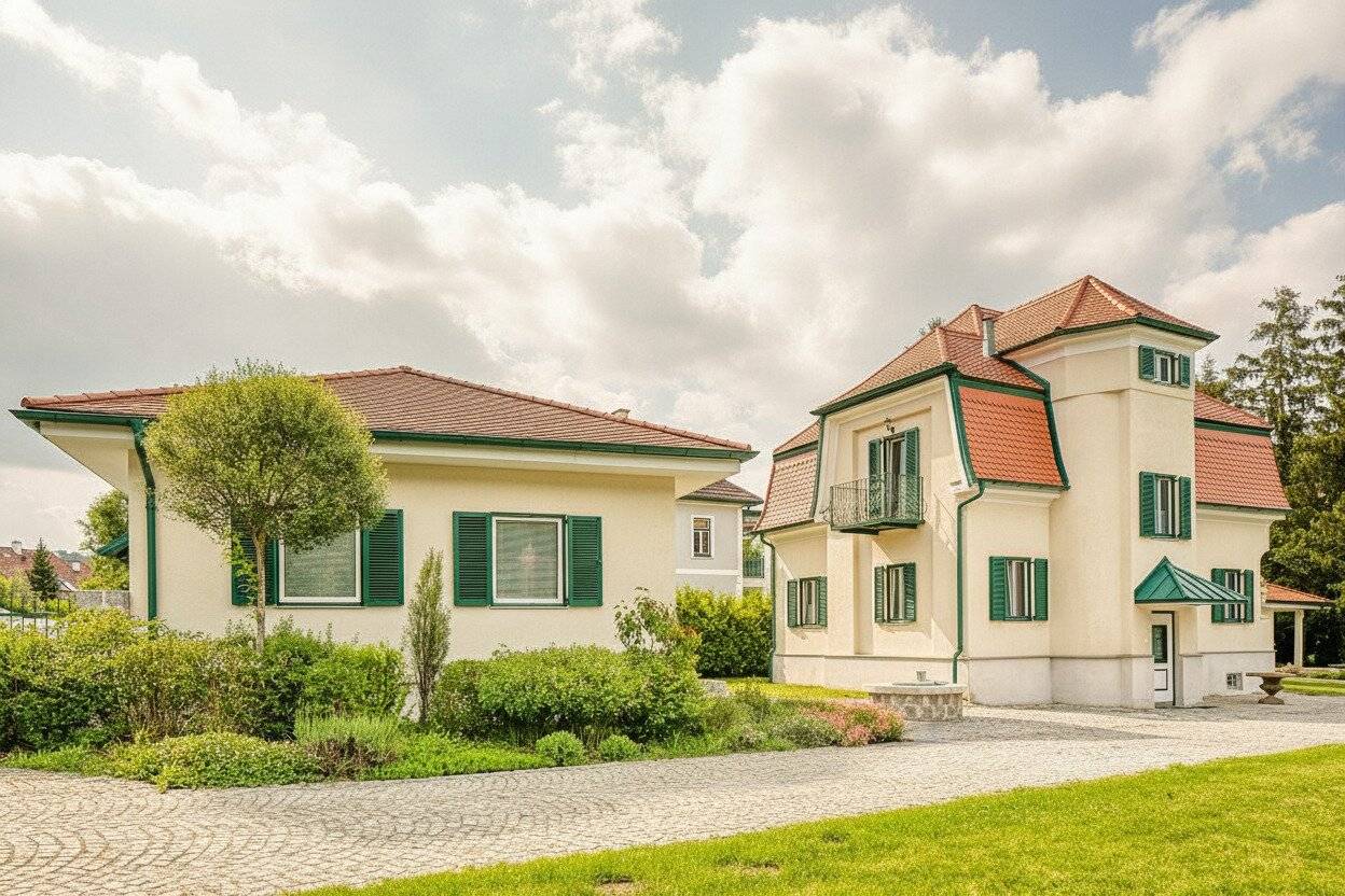 Landhausvilla mit Badesteg und Pool in Gars am Kamp