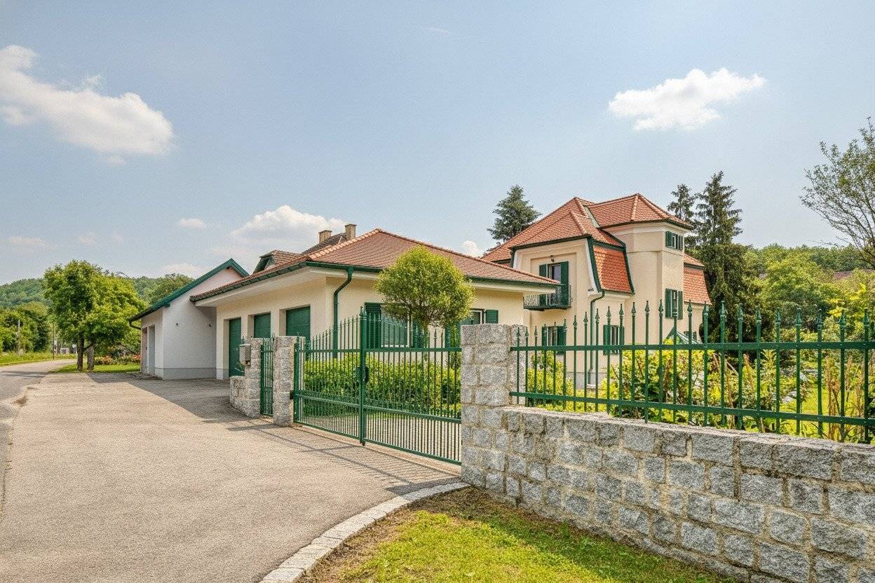 Landhausvilla mit Badesteg und Pool in Gars am Kamp