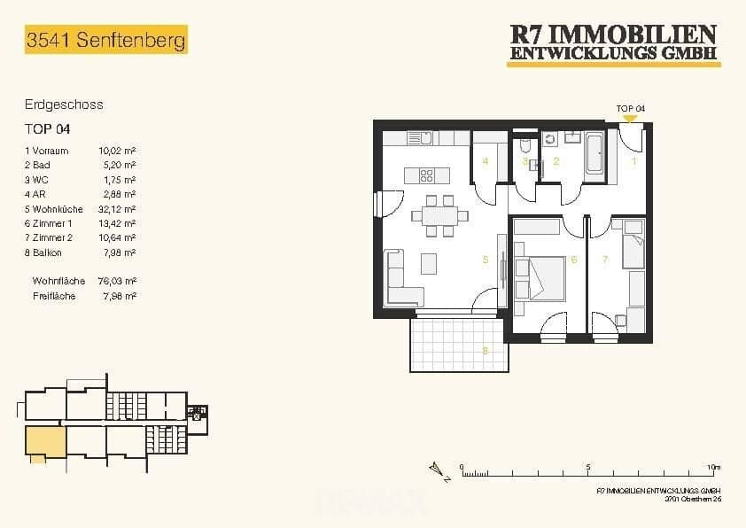 Wohnung Neubau Balkon und Wärmepumpe