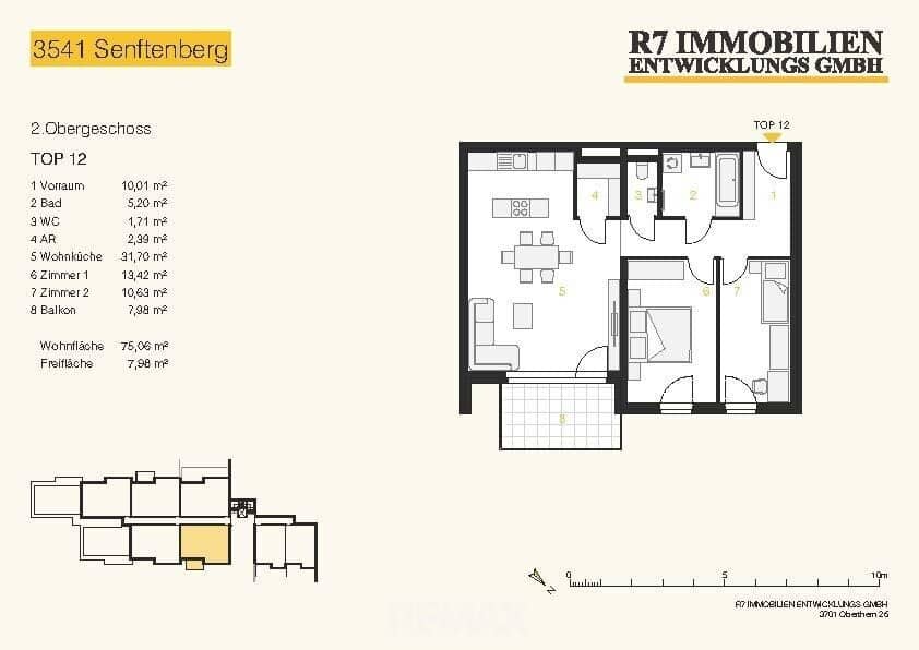 Neubauwohnung mit Balkon Kremstalblick