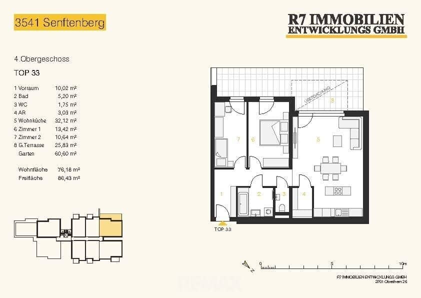 First occupancy apartment with garden and terrace