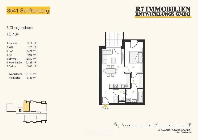 New build apartment with balcony first occupancy