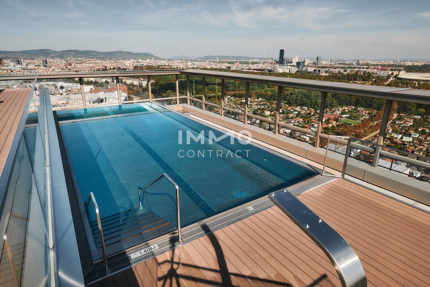 Wohnung mit Dachterrassenpool und Praterblick