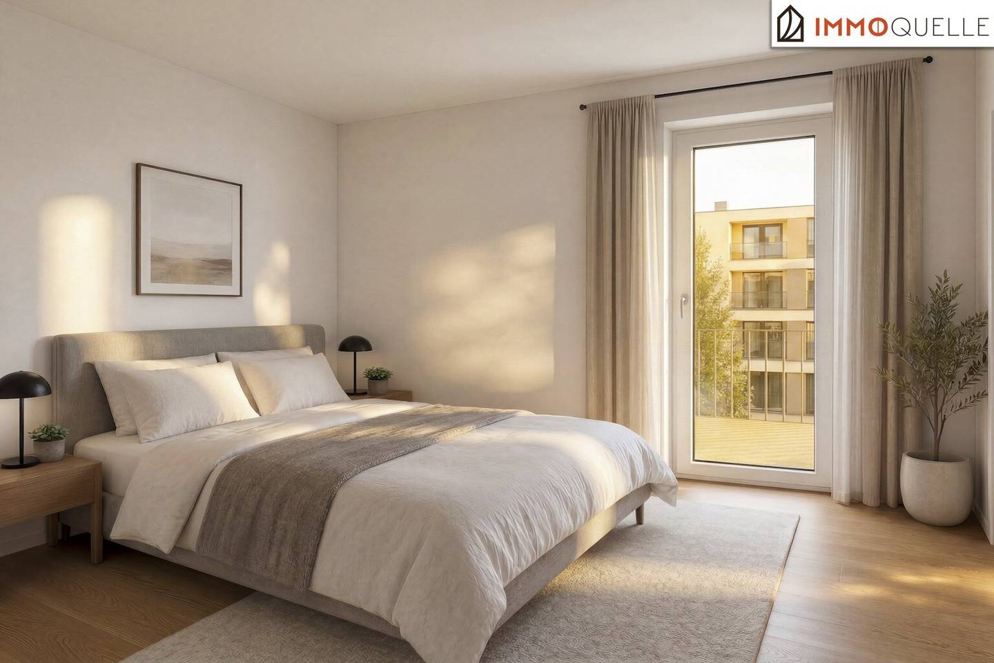 New build apartment in Wels central area loggia
