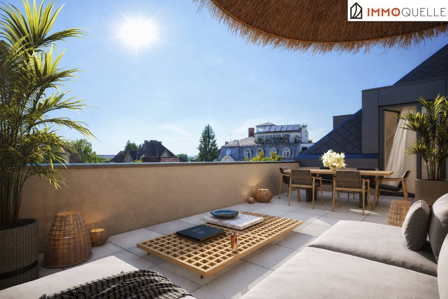 Penthouse with roof terrace loggia lift