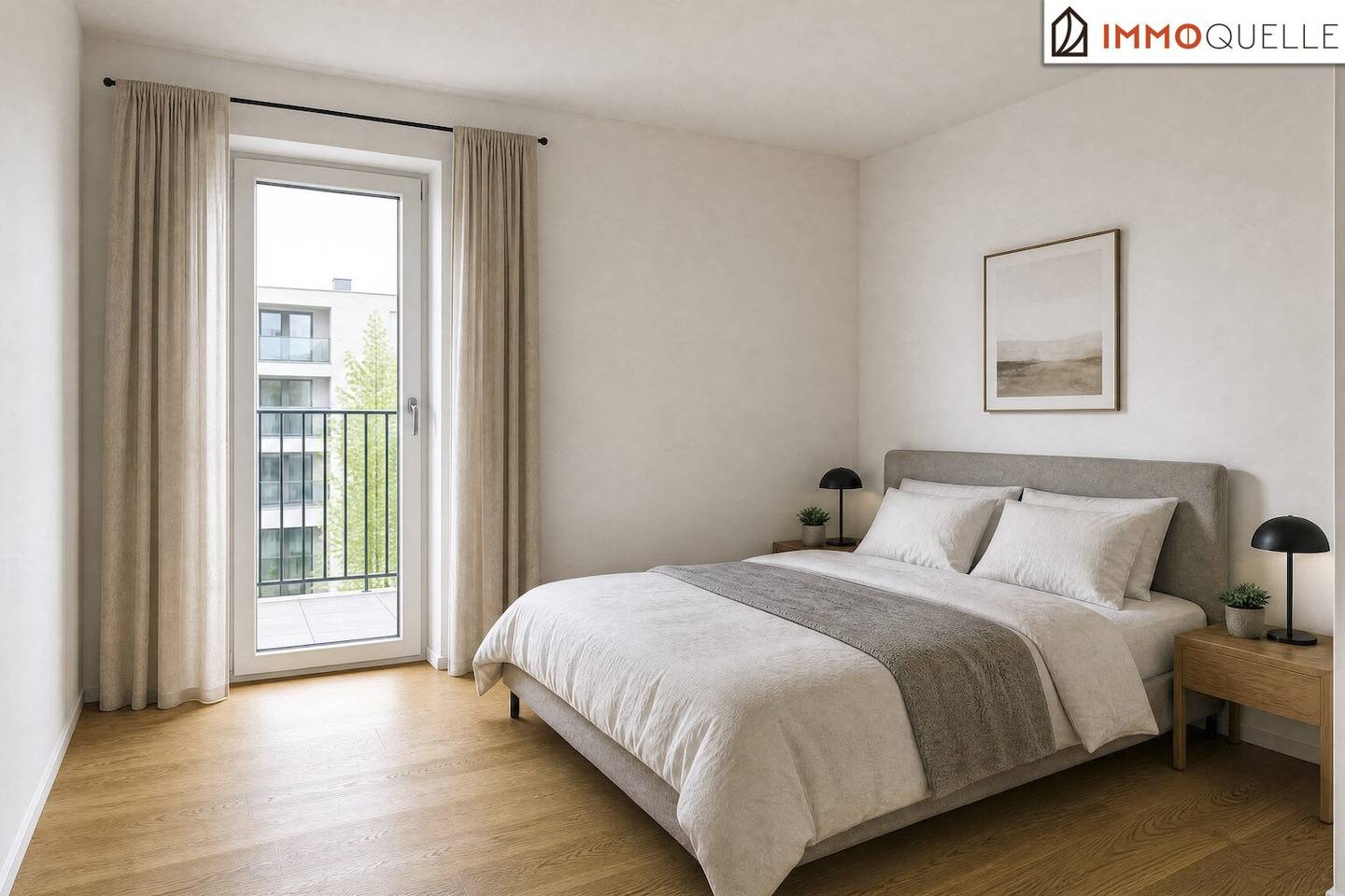 New build apartment with two balconies in central location