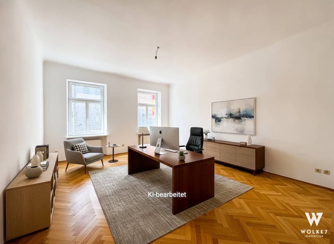 Sunny Office with Parquet and Separate WCs Opposite U3 Enkplatz