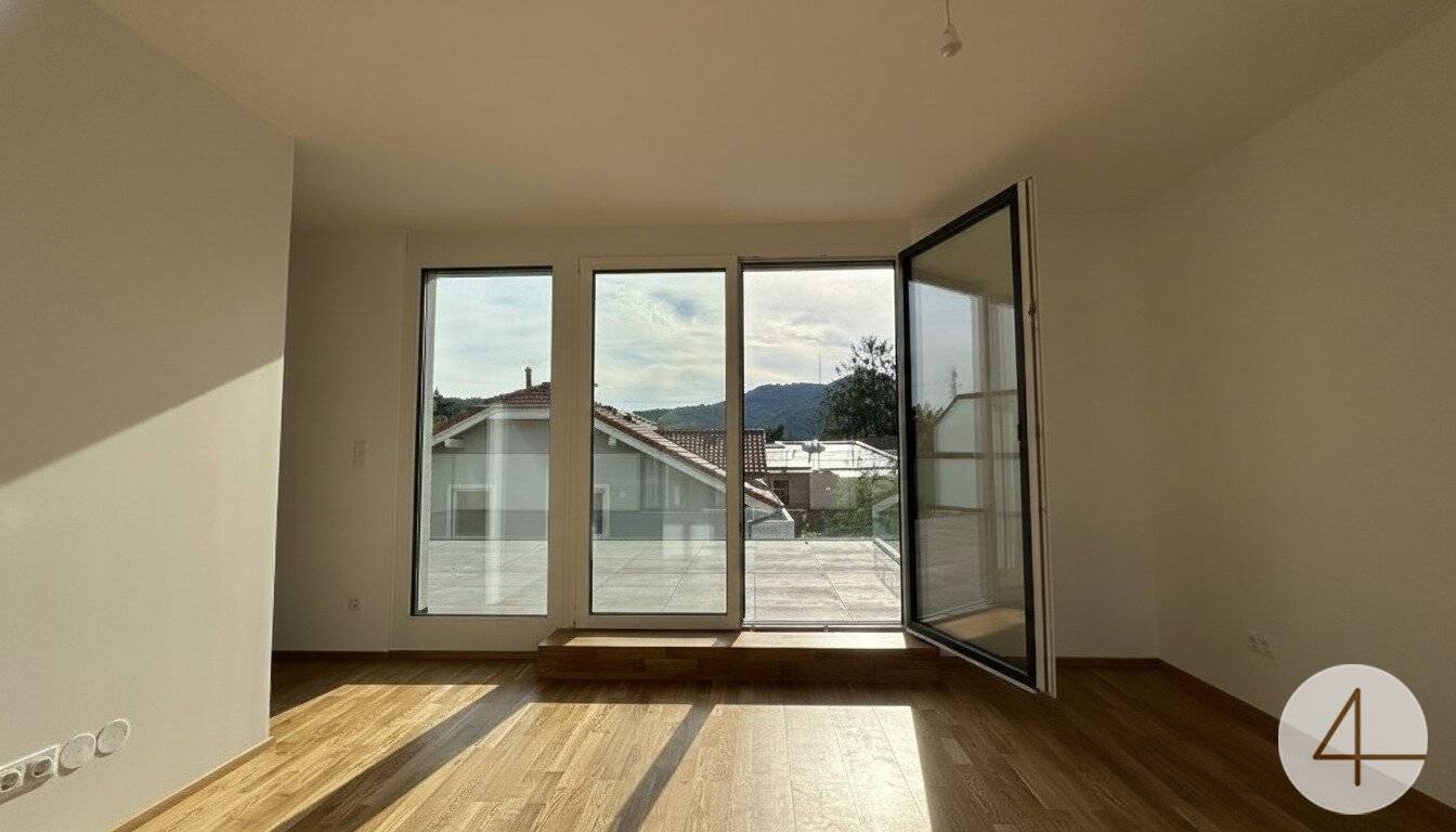 Modernes Reihenhaus mit Dachterrasse und Kahlenbergblick