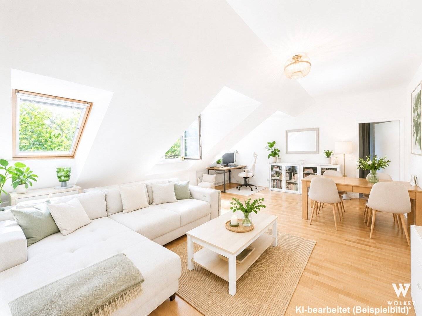 Dachgeschosswohnung Hofruhelage Blick Gloriette