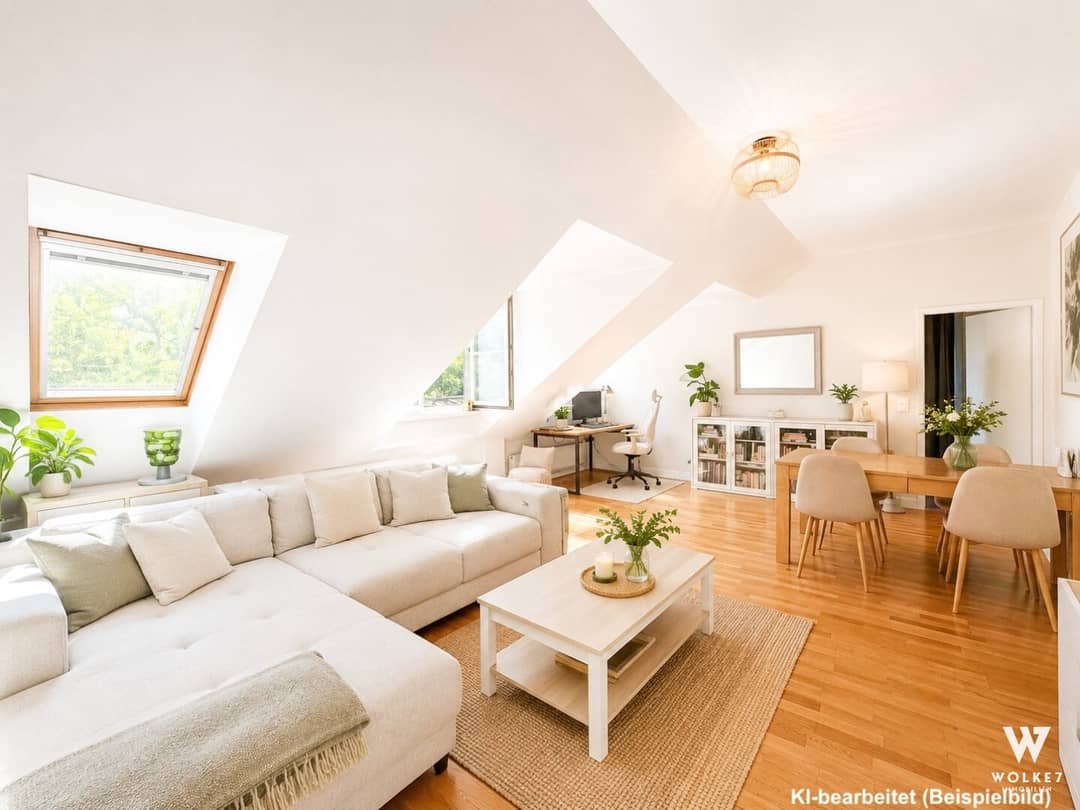 Dachgeschosswohnung Hofruhelage Blick Gloriette