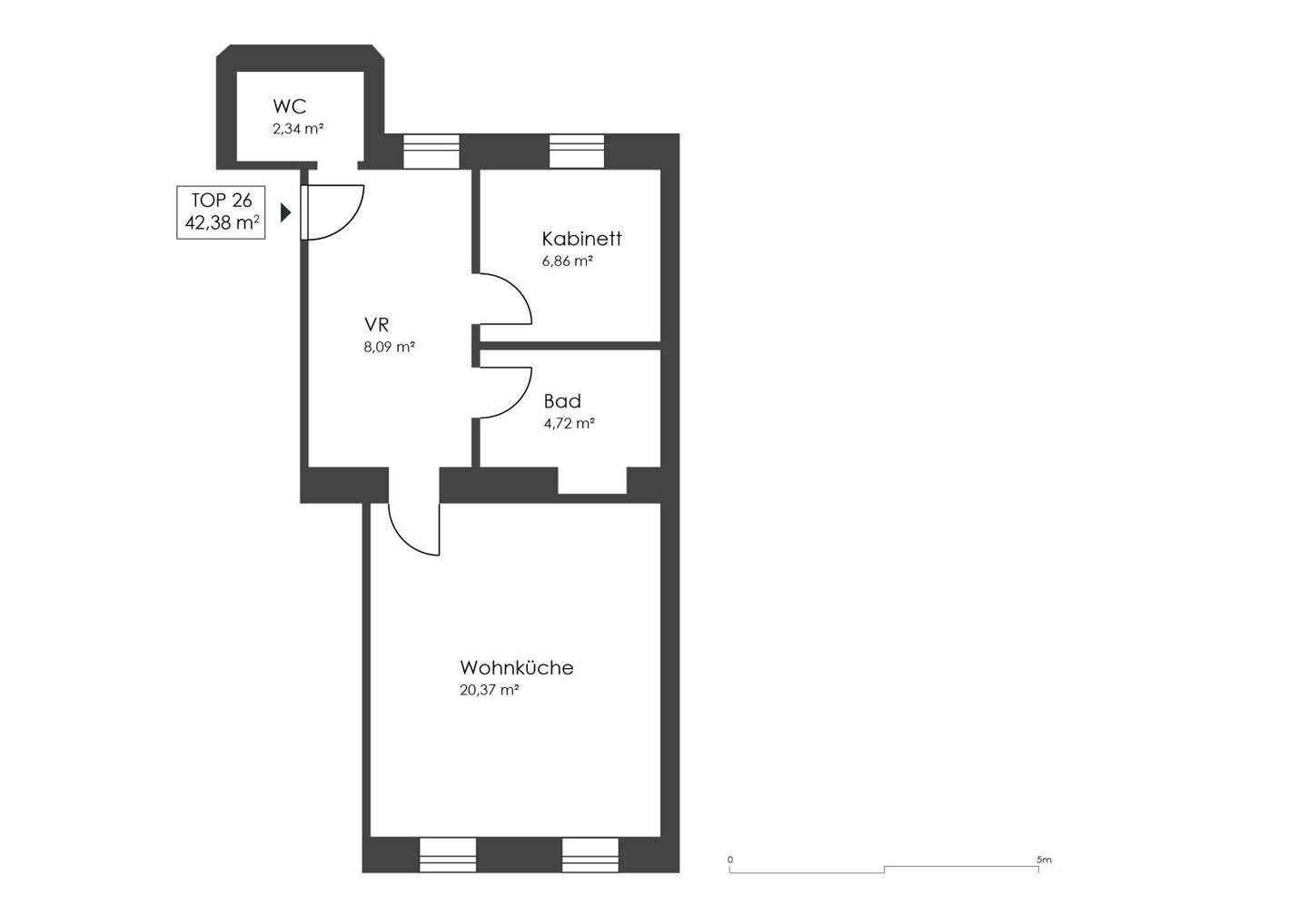 Apartment near U1 Reumannplatz historic building with elevator