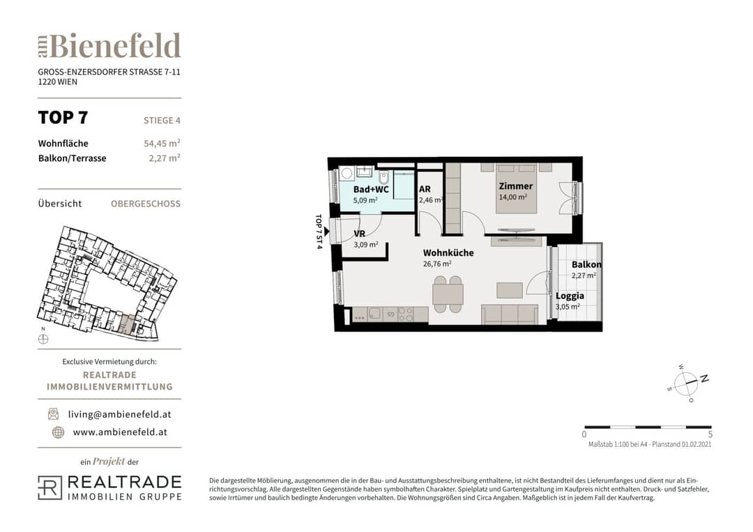 New build apartment ready for move in with loggia
