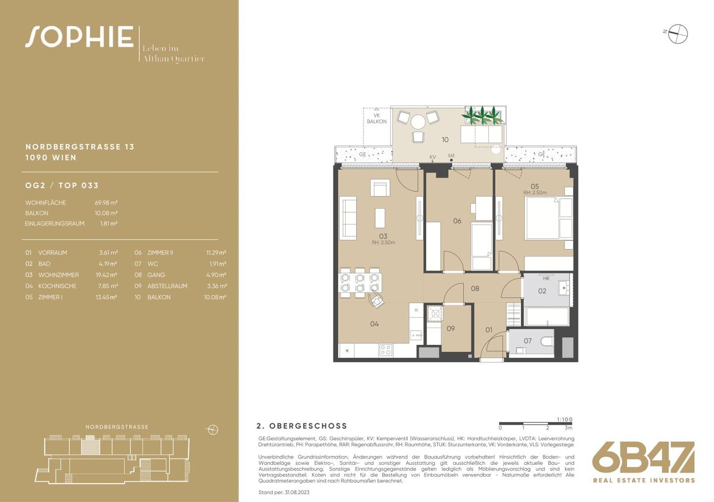 Investment apartment in new build with balcony and high-quality fittings