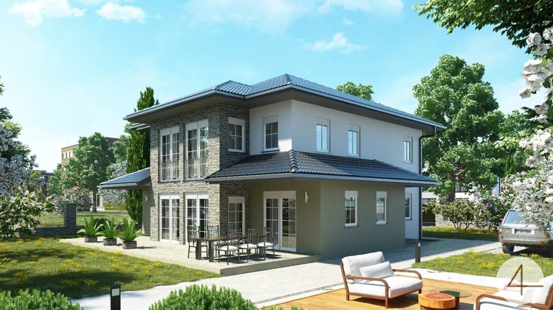 Moderne Stadtvilla mit Garten und Garage in St. Florian am Inn