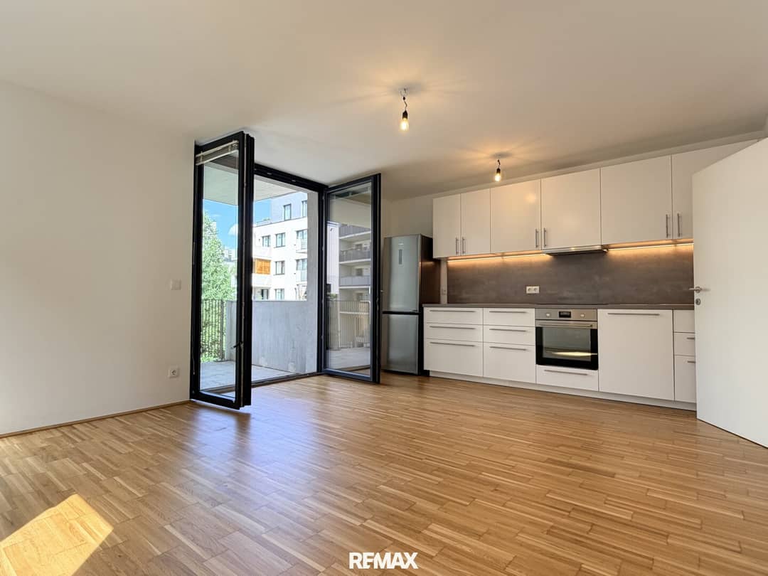 Neubau Wohnung Balkon Grünblick Liesingbach