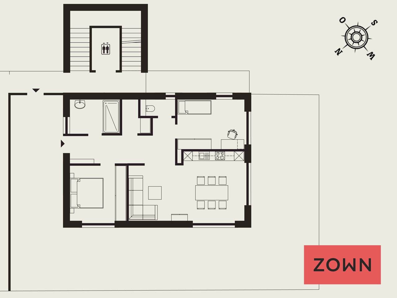 Penthouse mit großer Terrasse nahe Hauptplatz